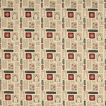 Baumwollpopeline Weihnachten Vintage-Muster - Ribes y Casals