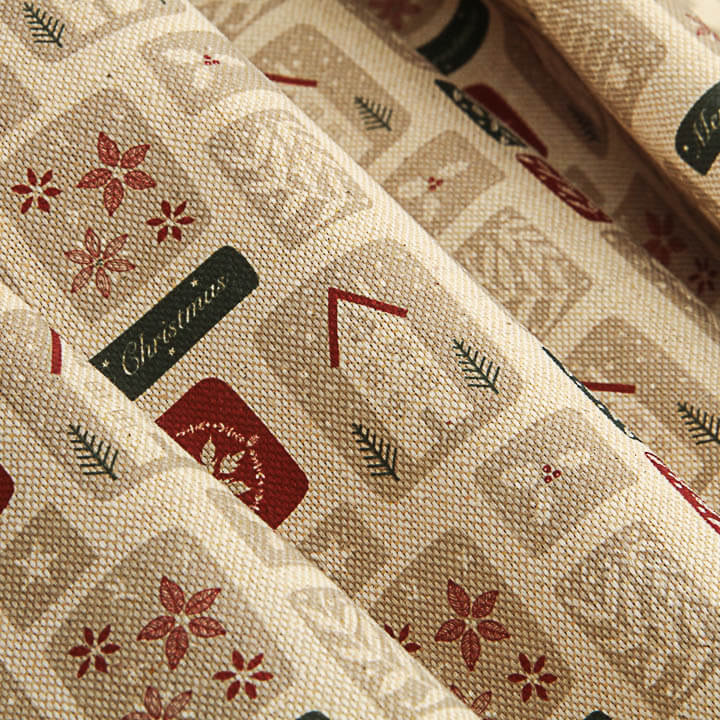 Baumwollpopeline Weihnachten Vintage-Muster - Ribes y Casals