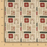 Baumwollpopeline Weihnachten Vintage-Muster - Ribes y Casals