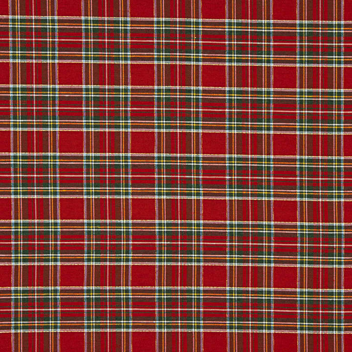 Fein bedruckter Weihnachts-Tartan-Stoff mit Lurex - Ribes y Casals