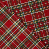 Fein bedruckter Weihnachts-Tartan-Stoff mit Lurex - Ribes y Casals