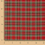 Fein bedruckter Weihnachts-Tartan-Stoff mit Lurex - Ribes y Casals