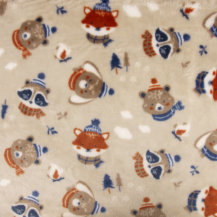 Kuschelfleece mit Waldtier-Motiv - Ribes y Casals