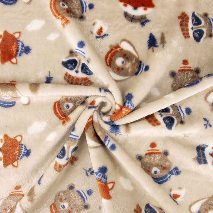 Kuschelfleece mit Waldtier-Motiv - Ribes y Casals