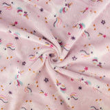 Kuschelfleece mit bedrucktem Einhorn-Print in Rosa - Ribes y Casals
