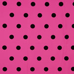 Fama Fuchsia Fuchsia Schwarz beflockt Polka Dot 30mm - Ribes y Casals