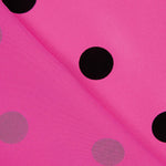 Fama Fuchsia Fuchsia Schwarz beflockt Polka Dot 30mm - Ribes y Casals