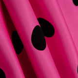 Fama Fuchsia Fuchsia Schwarz beflockt Polka Dot 30mm - Ribes y Casals