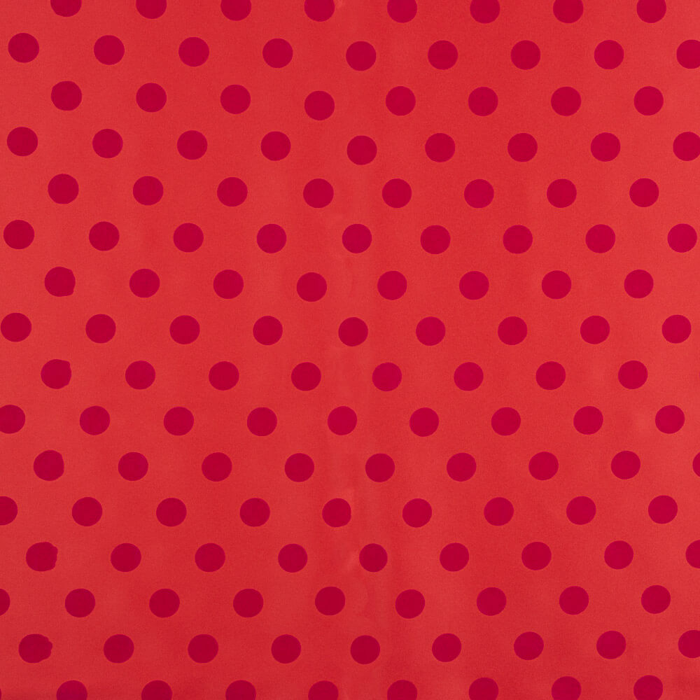 Fama Rot Fuchsia Beflockte Polka Dot Fame 20mm - Ribes y Casals