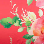 Satin Floral Print Rot - Ribes y Casals