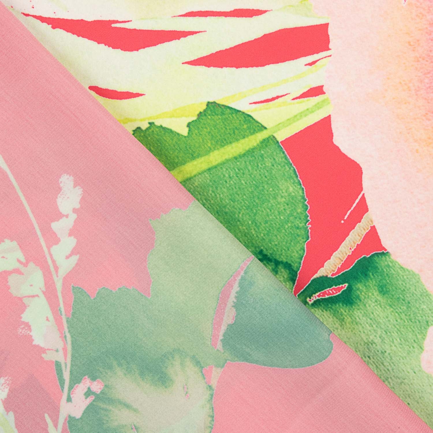 Satin Floral Print Rot - Ribes y Casals