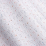 Blaue und rosa Mini-Blume Baumwolle Pique - Ribes y Casals