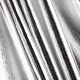 Restposten Velours-Strickstoff mit Metallic-Laminierung in Silber – verschiedene Maße x Breite 150 cm - Ribes y Casals