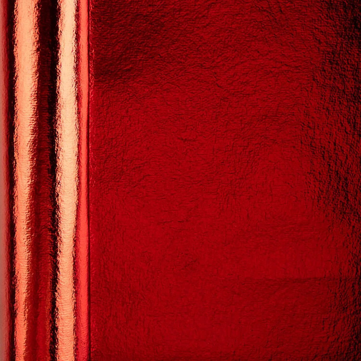 Rotes Metallic-Laminat mit Velourstich - Ribes y Casals