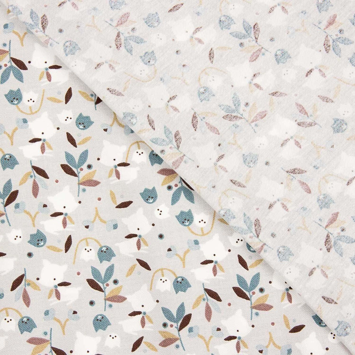 Amele Grey Cotton Fleece - Breite 150 cm - Ribes y Casals