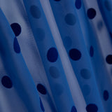 Chiffon Polka Dot beflockt Blau - Ribes y Casals