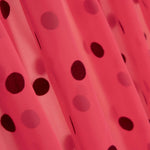 Chiffon Erdbeere beflockt Polka Dots - Ribes y Casals