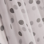 Chiffon Polka Dot beflockt Grau - Ribes y Casals