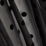 Chiffon Polka Dot beflockt Schwarz - Ribes y Casals