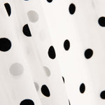 Chiffon Polka Dot Beflockt Weiß - Ribes y Casals