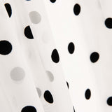 Chiffon Polka Dot Beflockt Weiß - Ribes y Casals