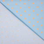 Flamenco bedruckte Popeline mit Polka Dots 7mm Tangerine - Ribes y Casals