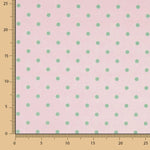 Flamenco bedruckte Popeline spitze Punkte 7mm Aqua Grün - Ribes y Casals