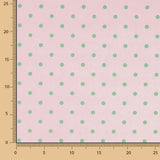 Flamenco bedruckte Popeline spitze Punkte 7mm Aqua Grün - Ribes y Casals