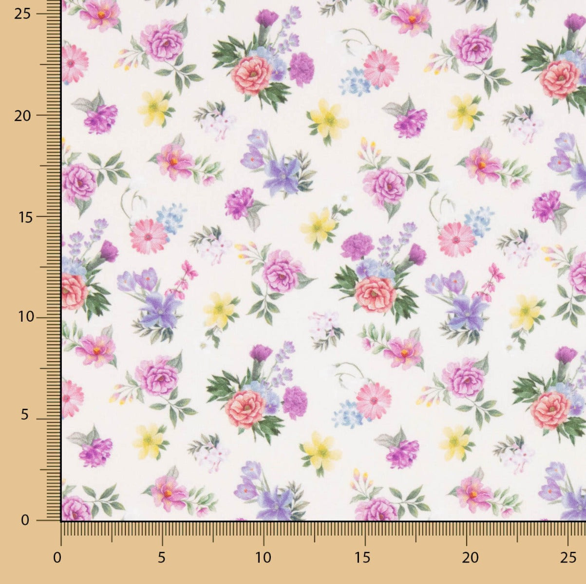 Flamenca Bedruckte Popeline Flor Creto Ecru - Ribes y Casals