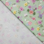 Flamenca Bedruckte Popeline Flor Creto Verde Salvia - Ribes y Casals