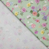 Flamenca Bedruckte Popeline Flor Creto Verde Salvia - Ribes y Casals