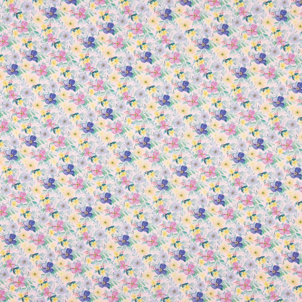 Flamenca Bedruckte Popeline Flor Hawa Rosa - Ribes y Casals