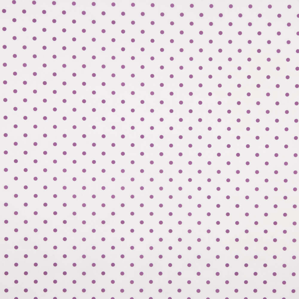 Flamenco bedruckte Popeline mit Polka Dots 7mm Lila-Karminrot - Ribes y Casals