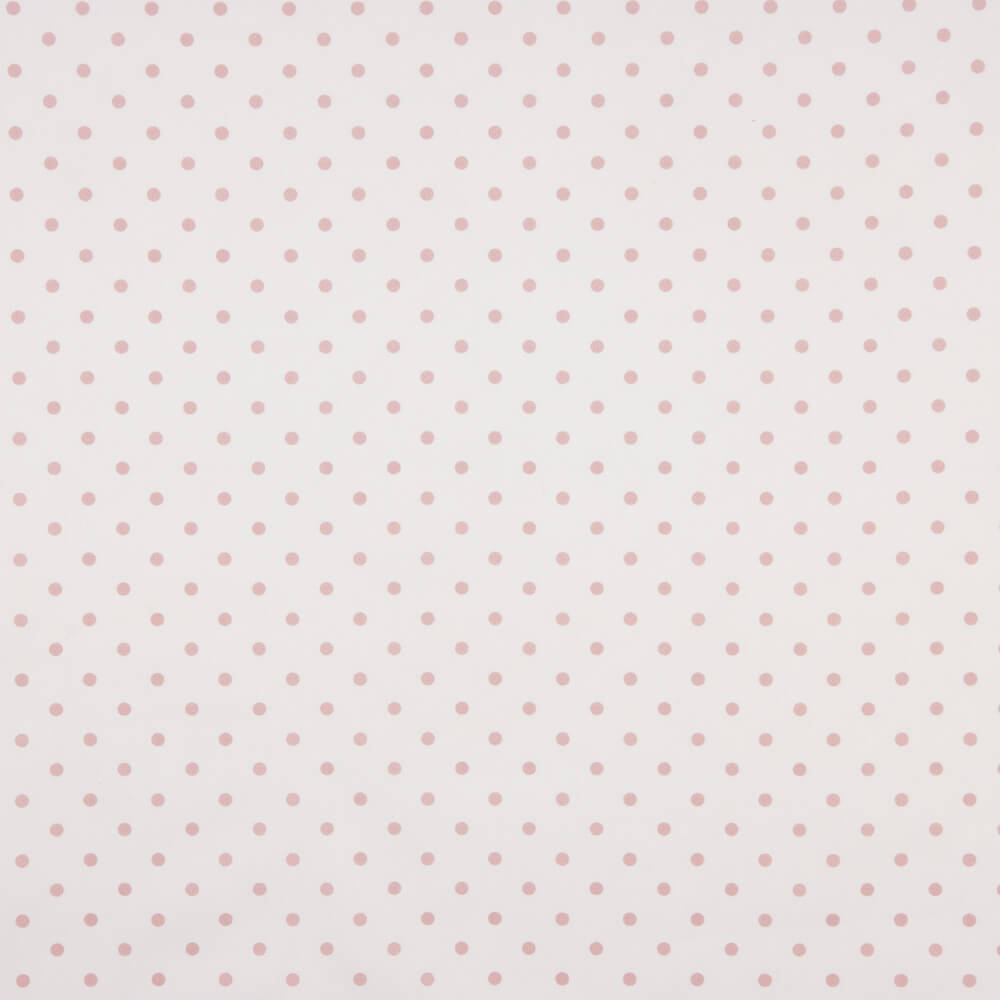 Flamenco bedruckte Popeline mit Polka Dots 7mm Rosa-Ecru - Ribes y Casals