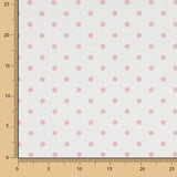 Flamenco bedruckte Popeline mit Polka Dots 7mm Rosa-Ecru - Ribes y Casals