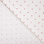 Flamenco bedruckte Popeline mit Polka Dots 7mm Rosa-Ecru - Ribes y Casals