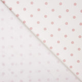 Flamenco bedruckte Popeline mit Polka Dots 7mm Rosa-Ecru - Ribes y Casals