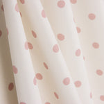 Flamenco bedruckte Popeline mit Polka Dots 7mm Rosa-Ecru - Ribes y Casals