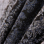 Brokat Lurex Blau Grau - Ribes y Casals