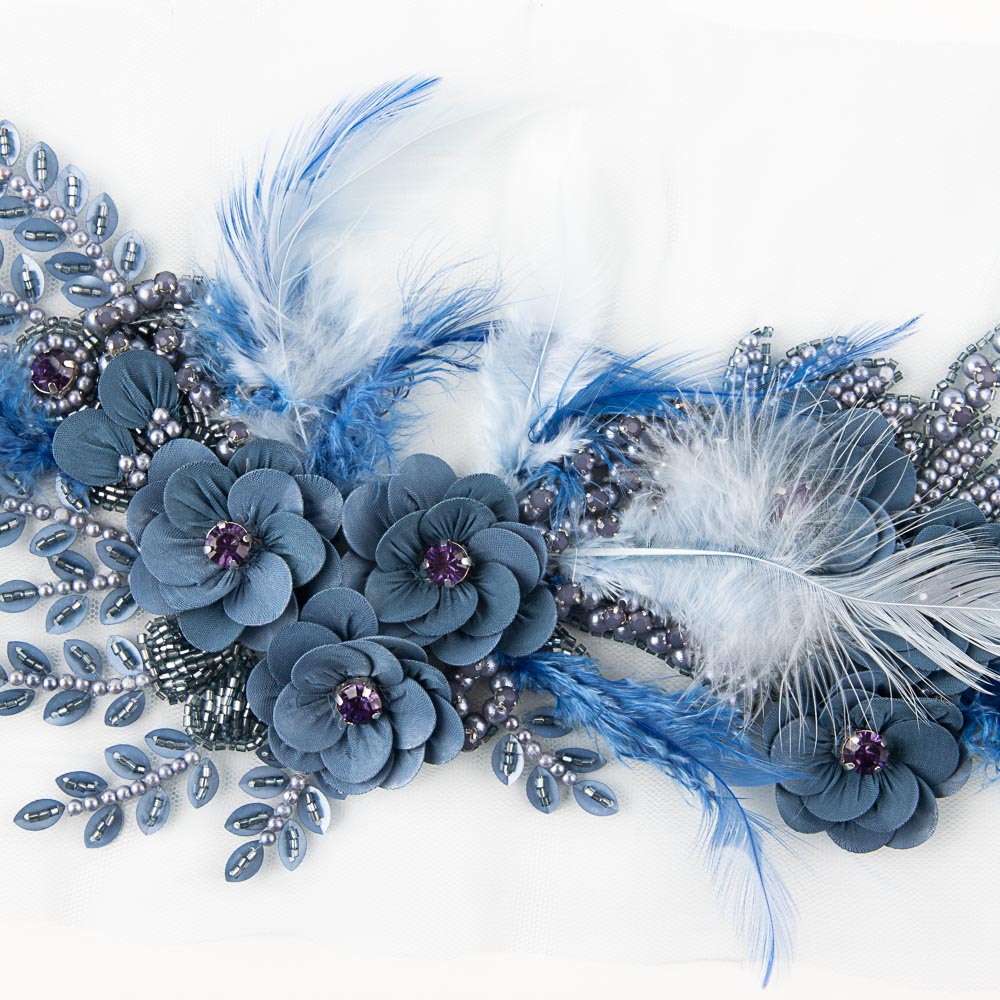 Blaue Milena Wandleuchte mit Strasssteinen - Ribes y Casals