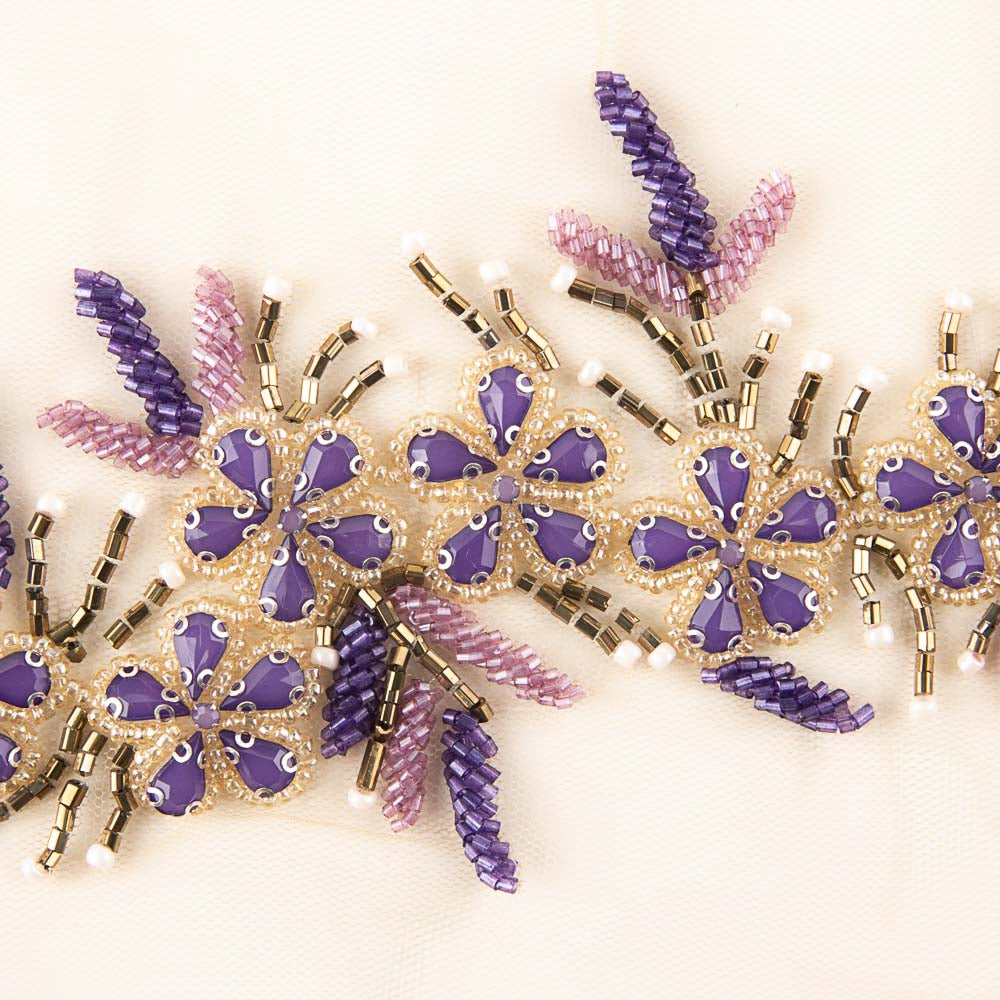 Jasmina Mauve Strass Wandleuchte - Ribes y Casals
