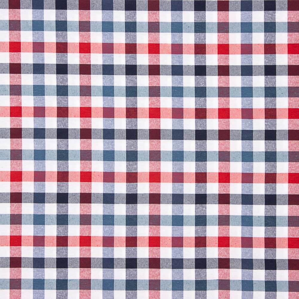 Inka Plaid Segeltuch Blau - Rot - Ribes y Casals