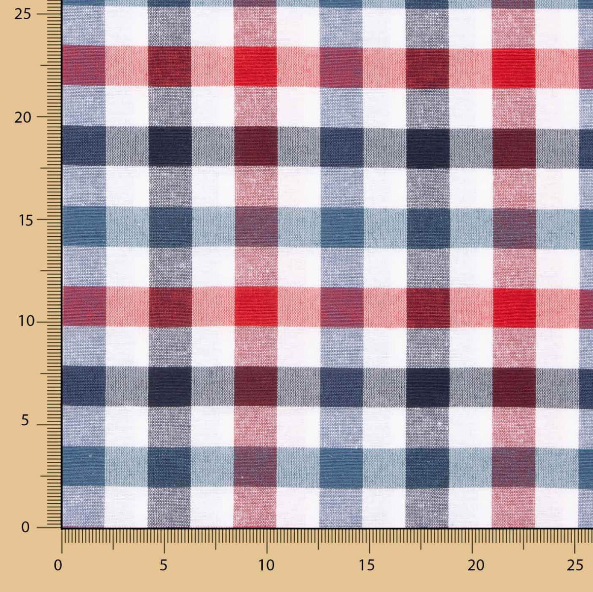 Inka Plaid Segeltuch Blau - Rot - Ribes y Casals