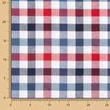 Inka Plaid Segeltuch Blau - Rot - Ribes y Casals