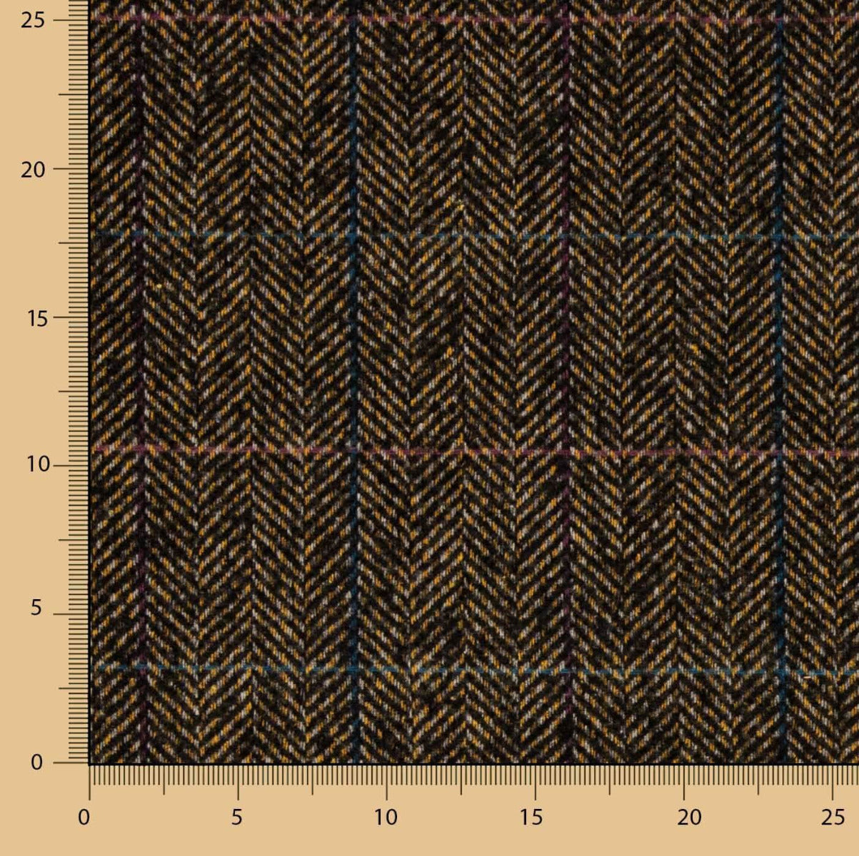 Wolle Herringbone Schwarz - Ribes y Casals