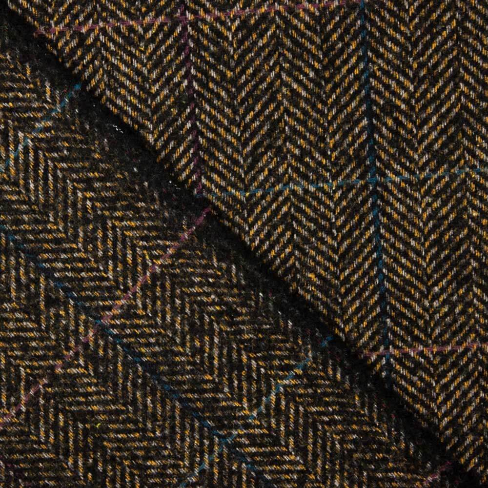 Wolle Herringbone Schwarz - Ribes y Casals