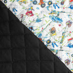 Liberty Style Baumwolle gesteppt mit schwarzem Innenfutter - Ribes y Casals