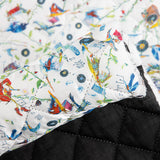 Liberty Style Baumwolle gesteppt mit schwarzem Innenfutter - Ribes y Casals