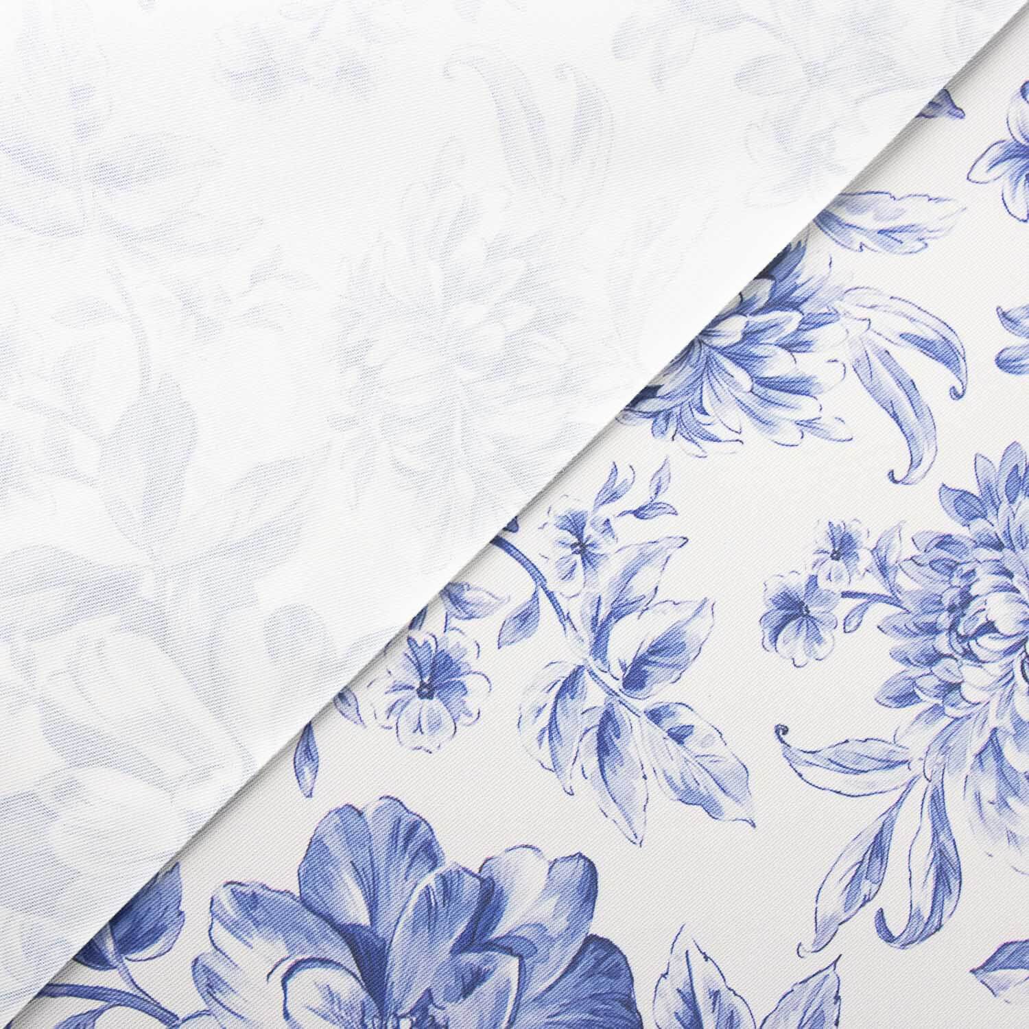 Classic Blue Floral Fleckenbeständige Tischwäsche - Ribes y Casals