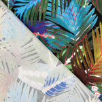 Blaue Palme bedruckte Viskose - Ribes y Casals